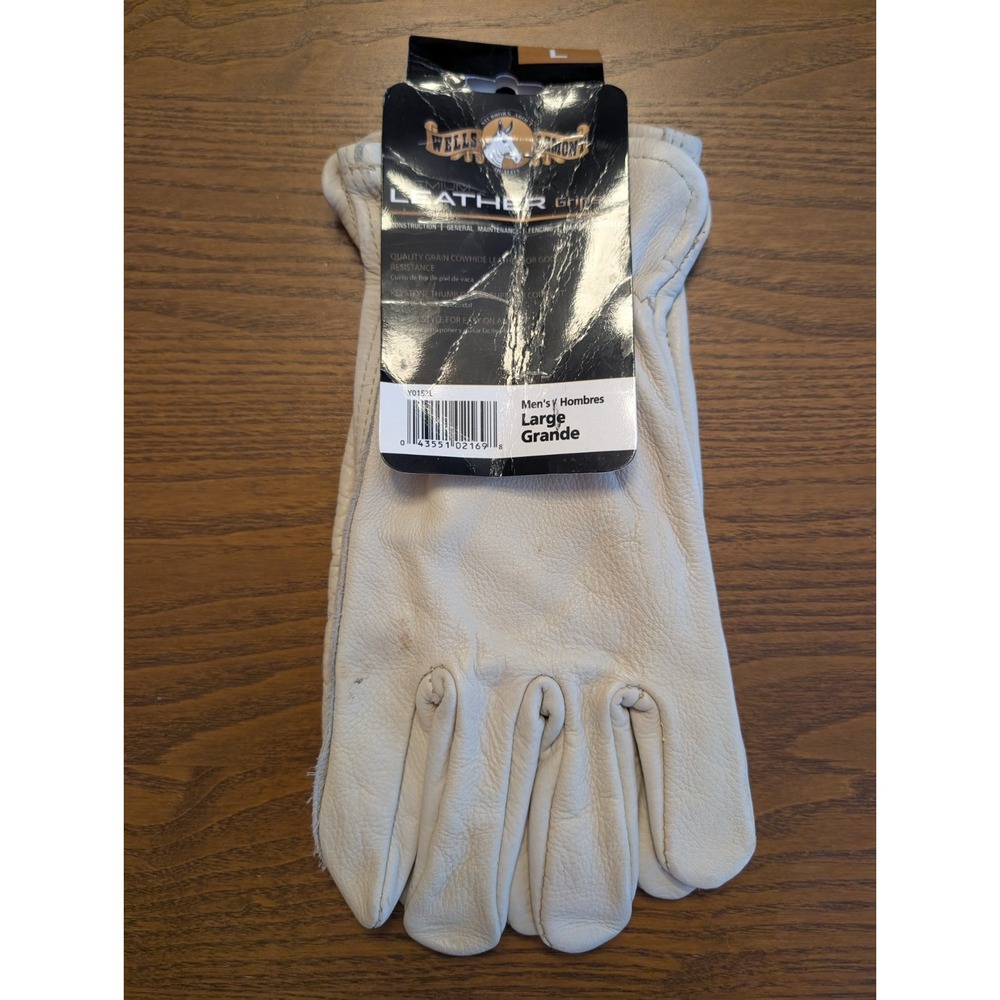 Wells Lamont Cow Hide Leather Work Gloves Size Adult Men's Large Heavy Duty NEW